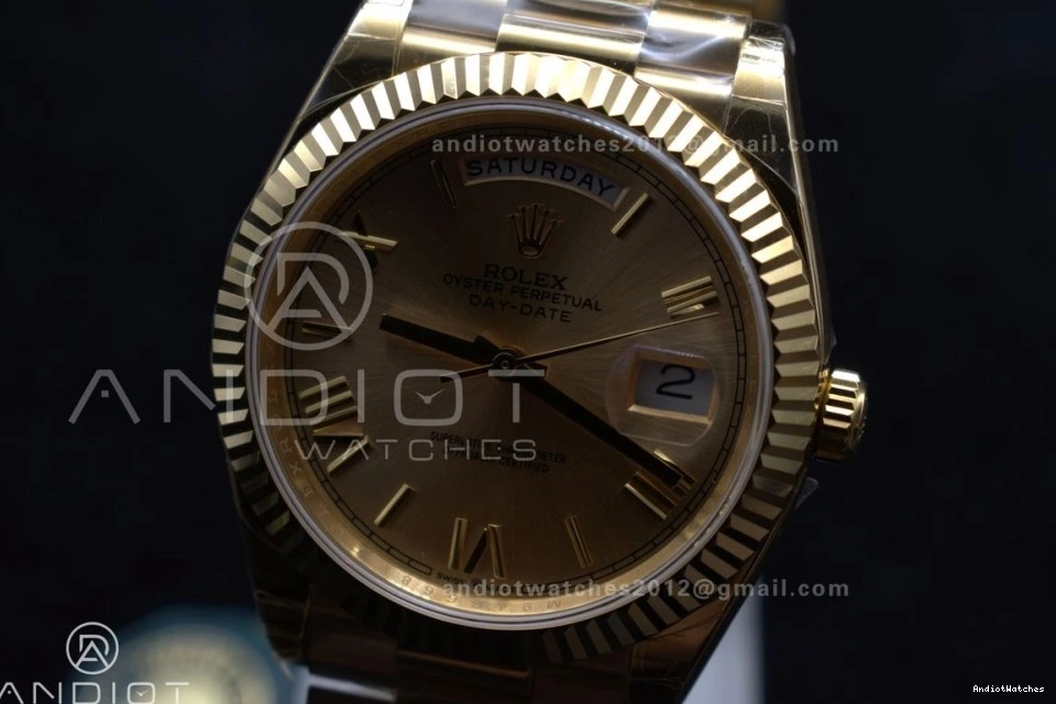 Dial DayDate GSF Bracelet on OnTrend Gold Roman RG Weight 390 40 Gain President A 0704